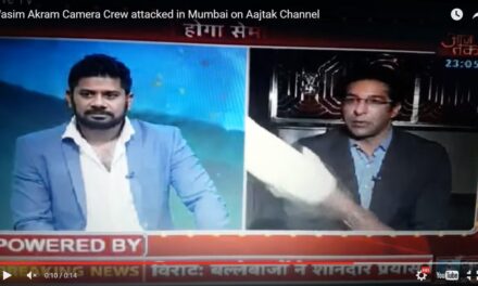 Wasim Akram’s post-game show interrupted in Lower Parel, Mumbai