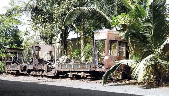 The coach has been kept at the Anik depot compound, where every bit of its metal frame has rusted