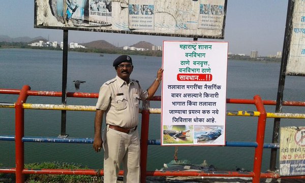 After crocodile attack in Powai Lake, Forest Department puts up signboards 1