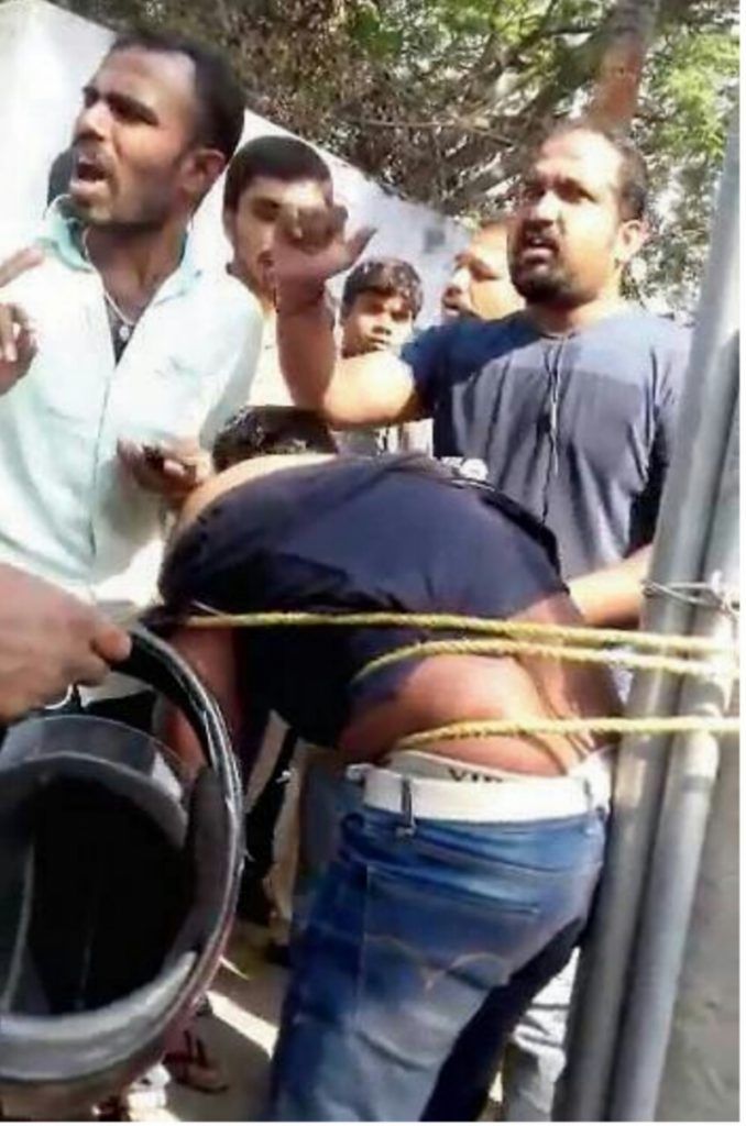 Bengaluru techie tied to pole, thrashed by mob for stalking woman 1