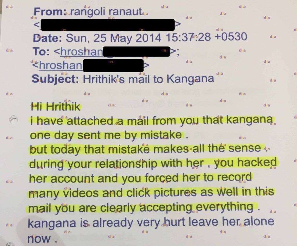 Leaked emails reveal Kangana was communicating with Hrithik’s imposter 1