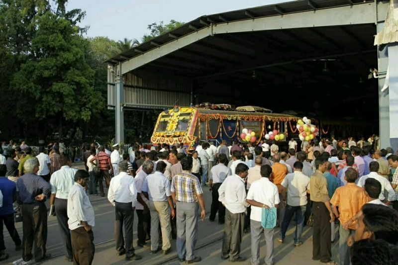 Pictures of Mumbai's 1st AC local flagging off from Chennai