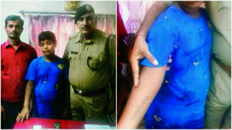 Tattoo on forearm helps specially-abled child reunite with his family