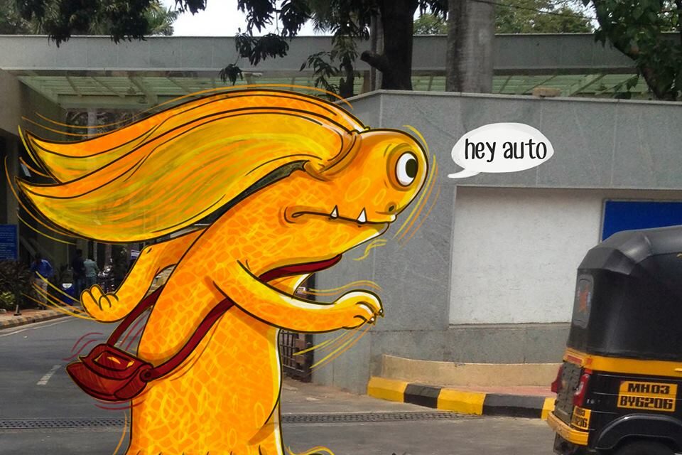 In pictures: Artist adds ‘monsters’ to daily life in Mumbai