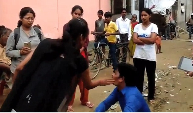 Kandivli woman chases after molester for half a kilometre, thrashes him in public 1