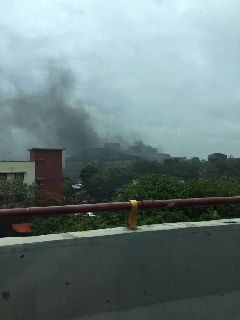 Fire at rubber godown at Mumbai Port Trust area in Sewri 1