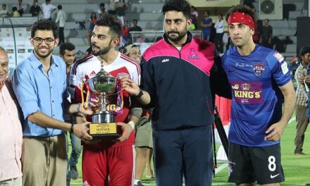 In Pictures: Ranbir’s team of actors battle it out against Virat’s cricketers in a charity match at Andheri