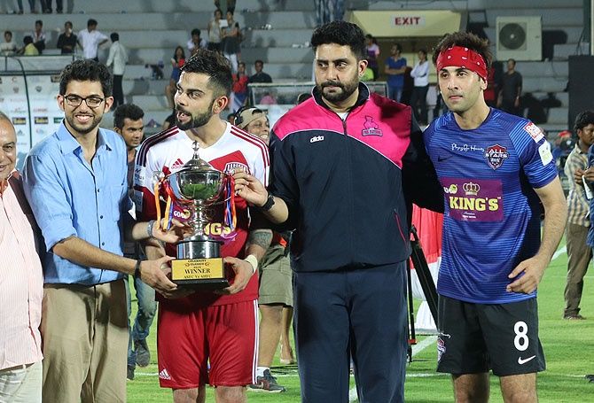 In Pictures: Ranbir's team of actors battle it out against Virat's cricketers in a charity match at Andheri