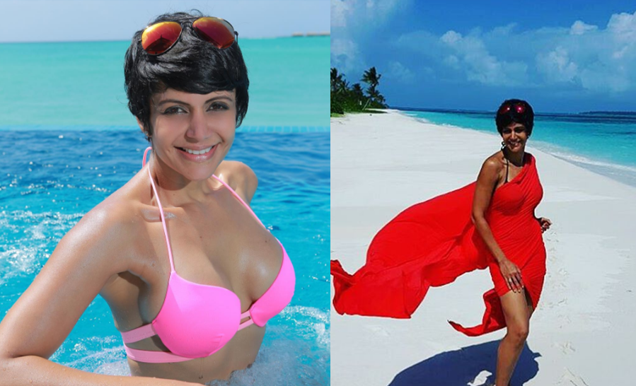 Mandira Bedi rocks a ‘Bikini Saree’ while holidaying in Maldives