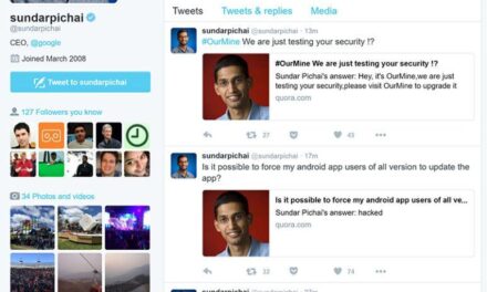 OurMine hacks into Google CEO Sundar Pichai’s Quora account, tweets about hack