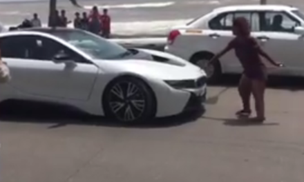 Video: Woman throws herself in front of SRK’s brand new BMW