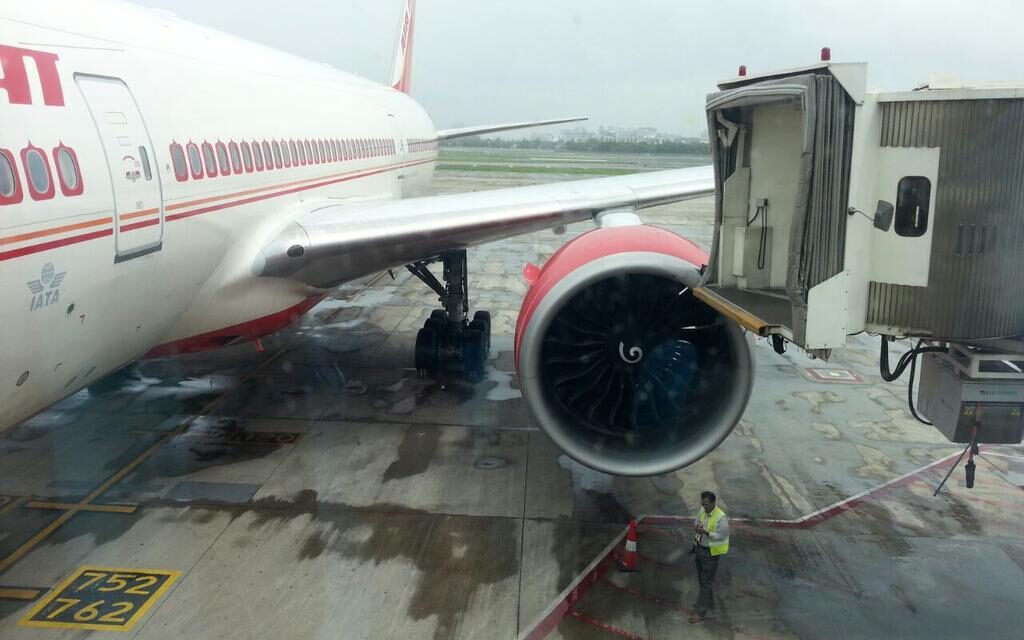 Air India flight rams into aerobridge at Mumbai international airport