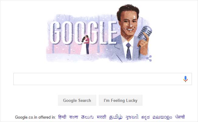 Google dedicates doodle to legendary singer Mukesh on his 93rd birth anniversary