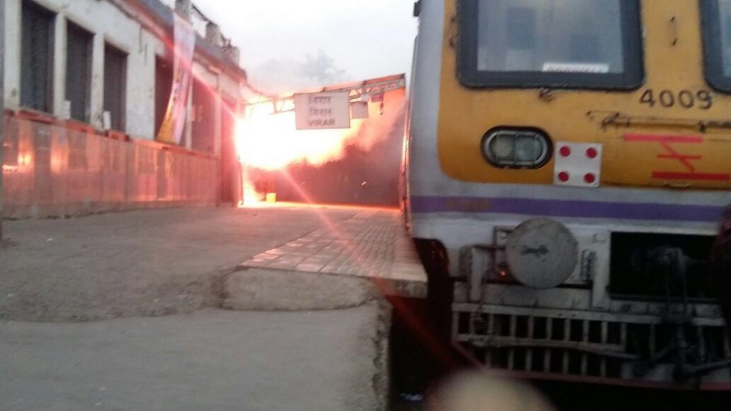 Electrical failure results in fire at Virar railway station, services affected