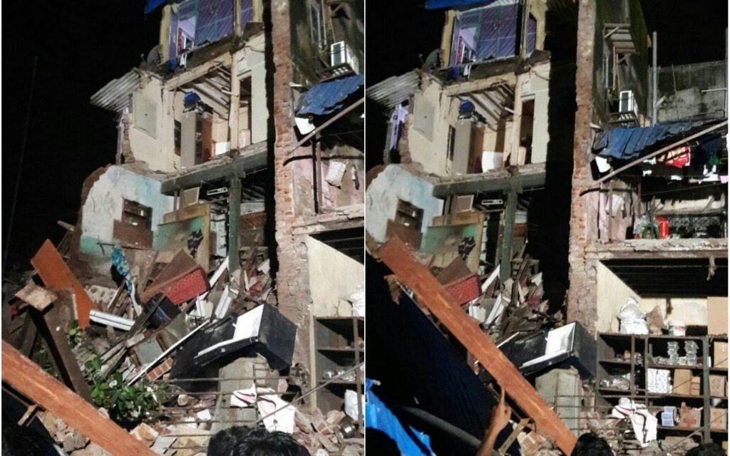 Residential building in Girgaon collapses, residents feared trapped