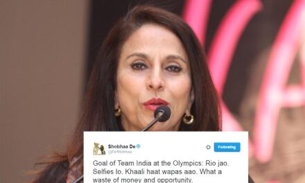 Twitterati lash out at Shobha De for her controversial ‘Rio jao, Selfies lo’ tweet