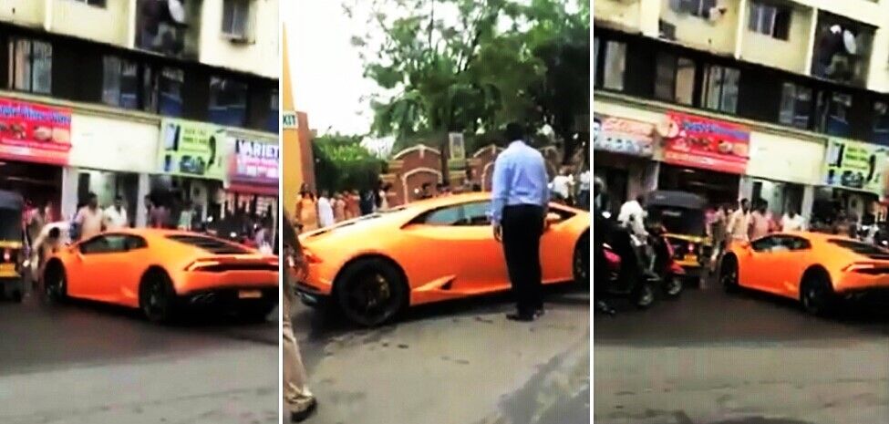 Video: Brand new Lamborghini rams into parked auto at Bhayander