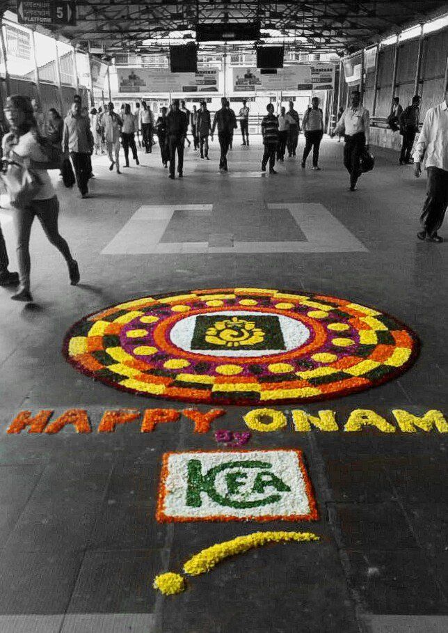 In Pictures: Railways greets commuters with floral rangoli on the occasion of Onam 3