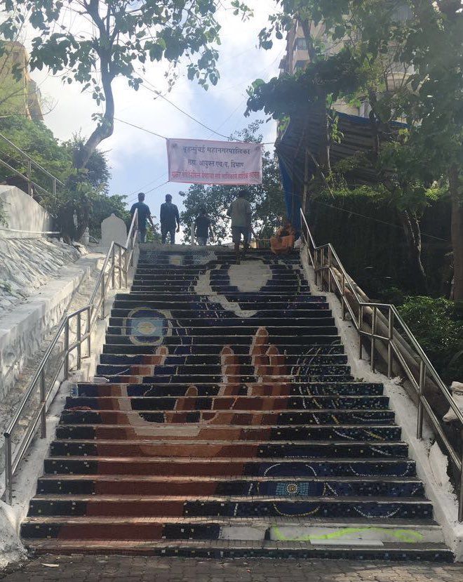 In Pictures: Steps of Mount Mary Church get an artistic makeover ahead of Bandra Fair 1