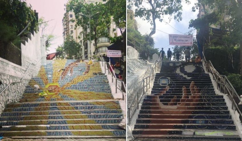 In Pictures: Steps of Mount Mary Church get an artistic makeover ahead of Bandra Fair