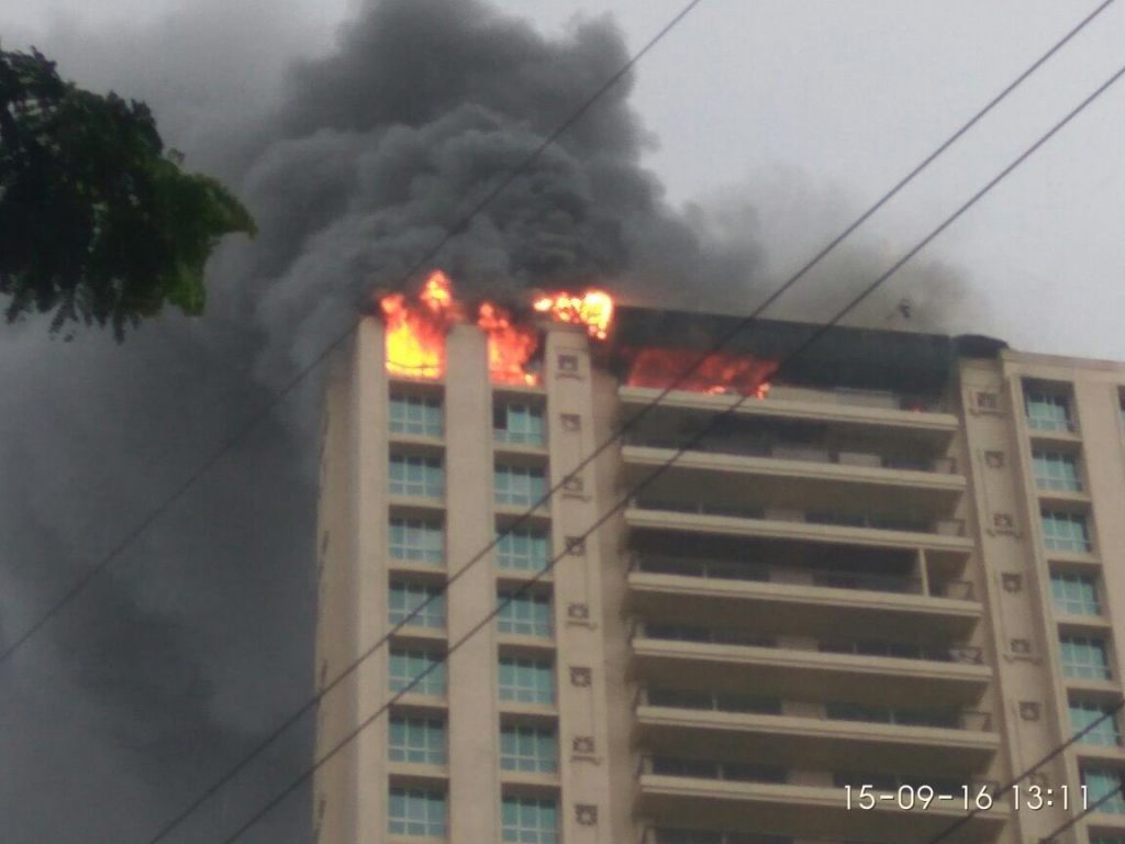 Massive fire reported at top floor of Hiranandani high-rise in Kandivali 1