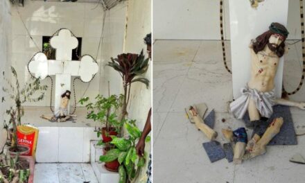 Unknown miscreant vandalizes Jesus Christ statue in Juhu, locals furious