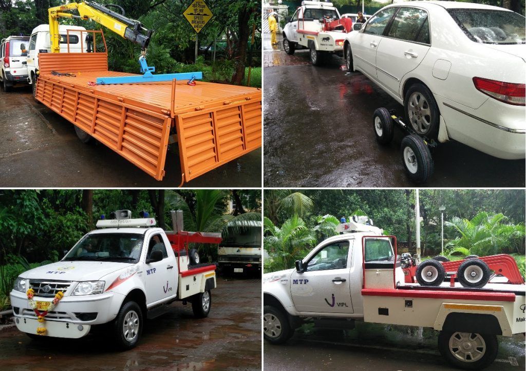 Mumbai's new towing vans can tow everything from Nano to BMW without scratching them