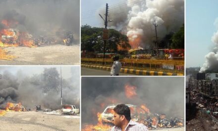 Video: Over 200 shops & 40 vehicles gutted in major fire at Aurangabad firecracker market