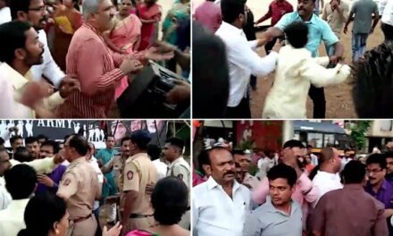 Video: Shiv Sainiks disrupt BJP MP Kirit Somaiya’s event in Mulund, party workers exchange blows