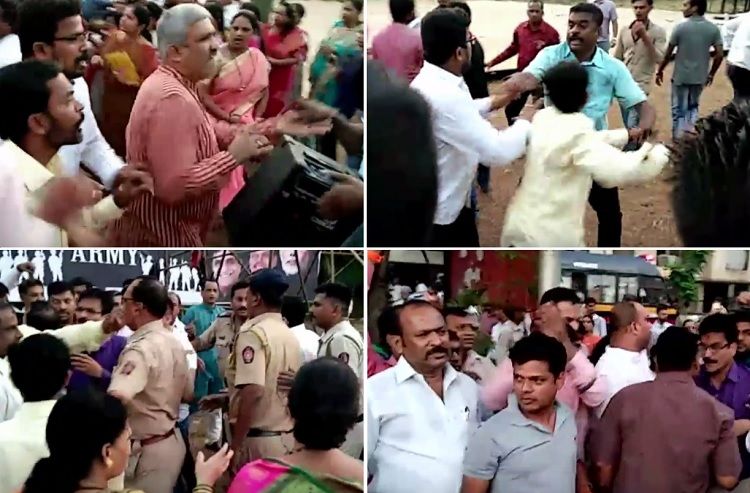 Video: Shiv Sainiks disrupt Kirit Somaiya's event in Mulund, Sena-BJP workers exchange blows