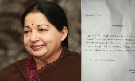 Apollo Hospital denies report of Jayalalithaa’s demise, says condition still ‘critical’