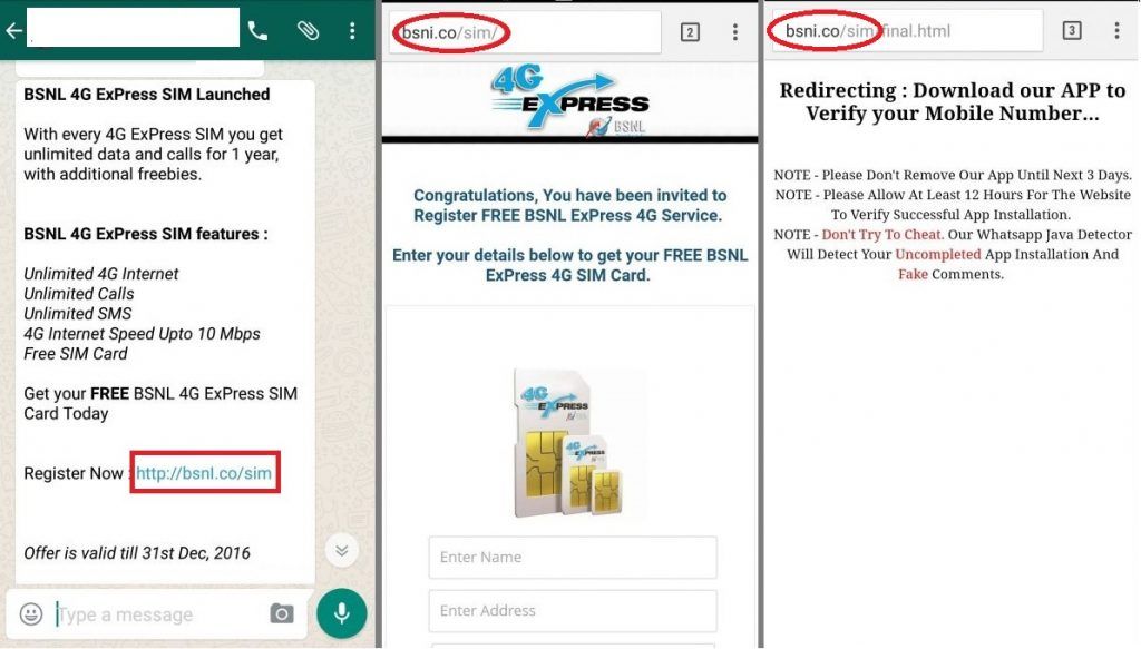 Alert: The BSNL 'free 4G for a year' offer is a WhatsApp SCAM