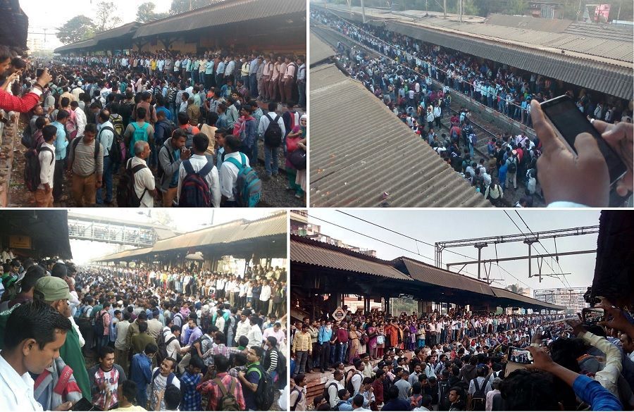 In Pics: Angry protesters block tracks at Titwala, bring CR services to halt 8