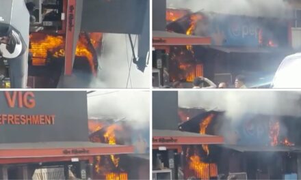 Video: Massive fire breaks out in Krishna Country Bar in Chembur Camp, Mumbai