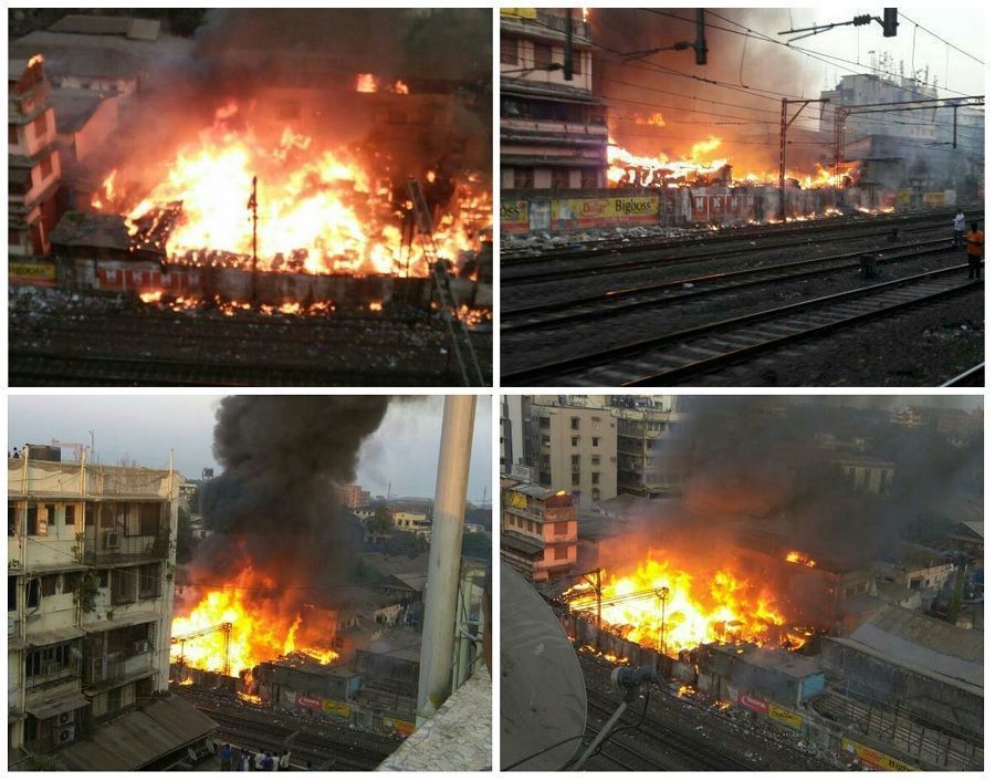 6 injured, 15 hutments gutted in major fire at slums between CST & Masjid stations
