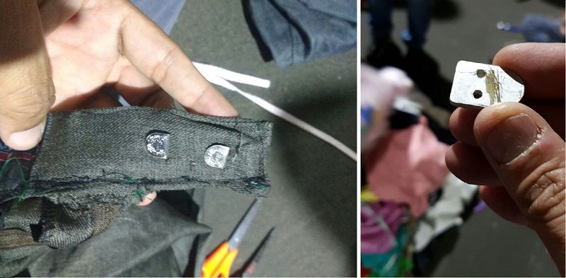 2 arrested for trying to smuggle 4.2 kg gold concealed in form of trouser buttons 1