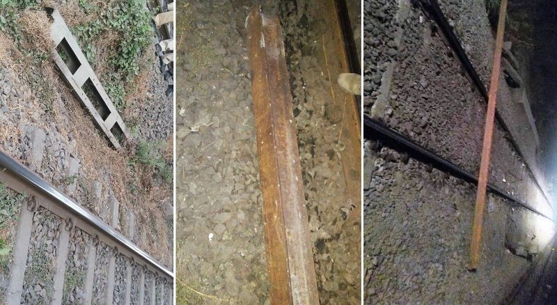 3rd sabotage attempt in two weeks? 6ft piece of OHE found on track near Uran