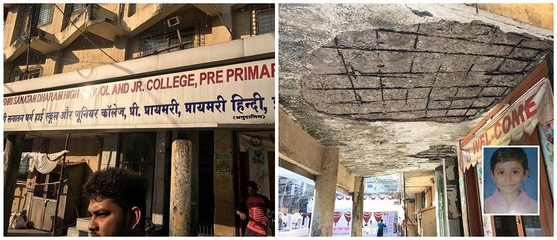 5-year-old dies as concrete slab of school's roof gives way, falls on her head