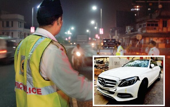 Drunk 34-year-old rams Mercedes into police barricade at Marine Drive, injures constable