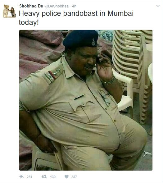 Mumbai police 'owns' Shobha De on Twitter after her 'misplaced' tweet 1