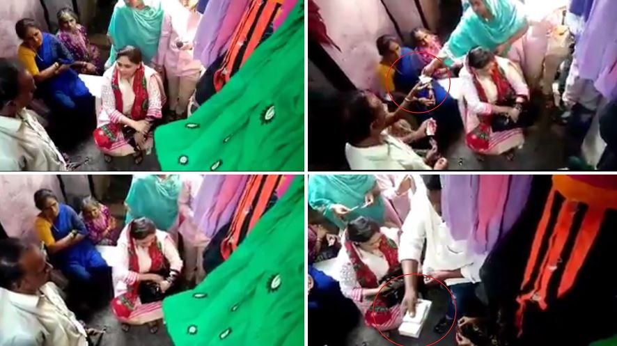 Video: SP candidate Ayesha Shaikh caught distributing cash to voters in Govandi ahead of BMC polls