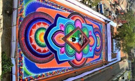 In Picture: 28 artists create 15,000 sq.ft rangoli in Kurla ahead of Gudi Padwa