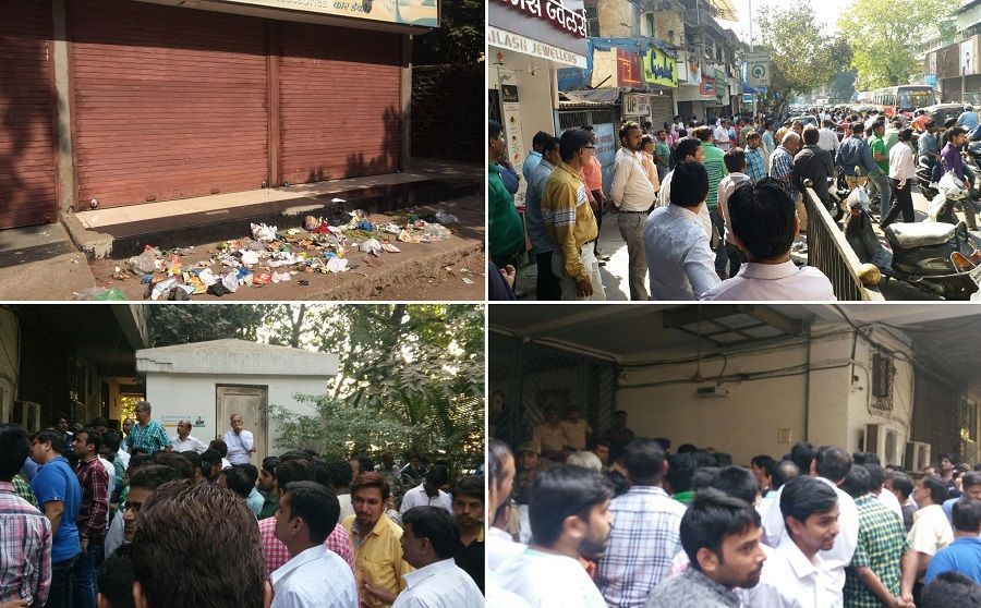 Over 400 Thane shopkeepers reach TMC office to protest against trash dumping in front of their shops
