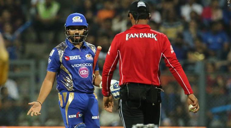 MI captain Rohit Sharma reprimanded for showing excessive disappointment during match with KKR