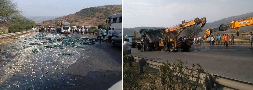 5 dead, 5 injured as car rams into burning bus in Kamshet tunnel on Mumbai-Pune expressway 1