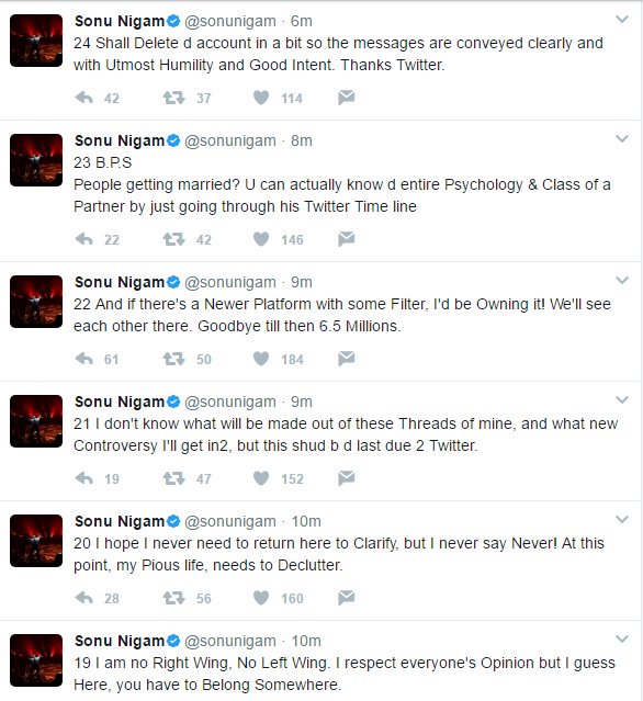 Sonu Nigam quits Twitter for good, explains why in 24 tweets 1