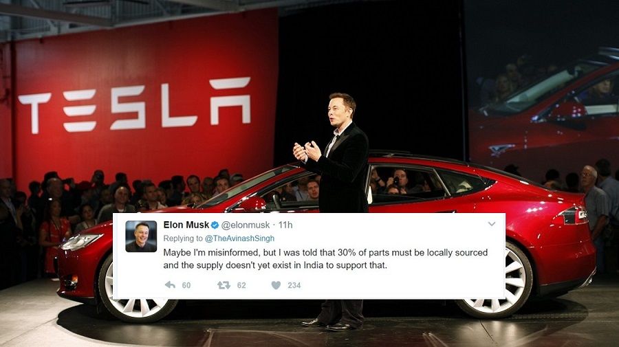 Tesla may not be able to launch its electric cars in India by 2017 or 2018, says Elon Musk