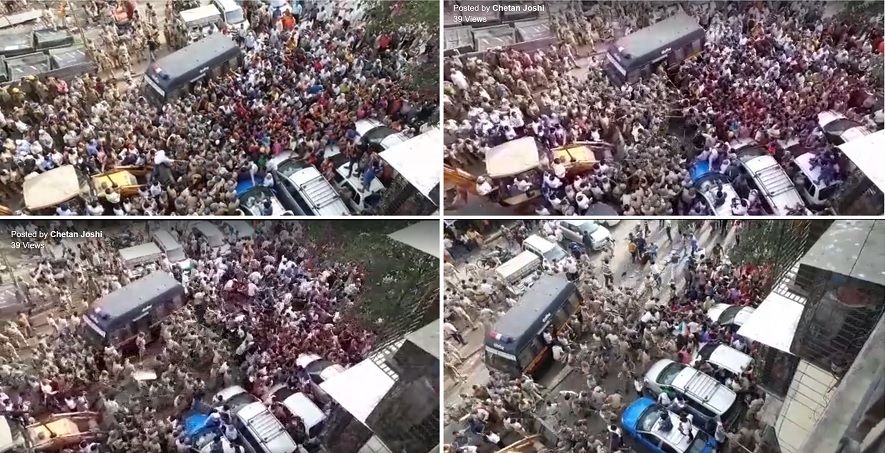 Video: Massive protest against civic action on 25 buildings in Sion Koliwada ends in lathicharge 1