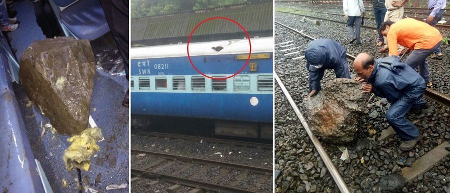 3 passengers injured after boulder falls on Mumbai-bound train near Lonavla