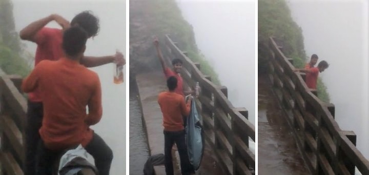 Video: Two drunk men cross safety barrier, fall to their death in Amboli Ghat